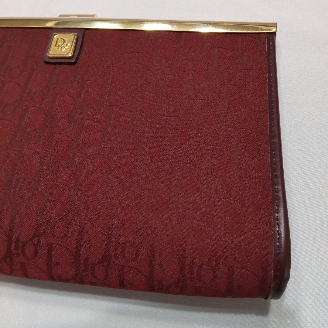 クリスチャン・ディオール　トロッター　クラッチバッグ　ワインレッド