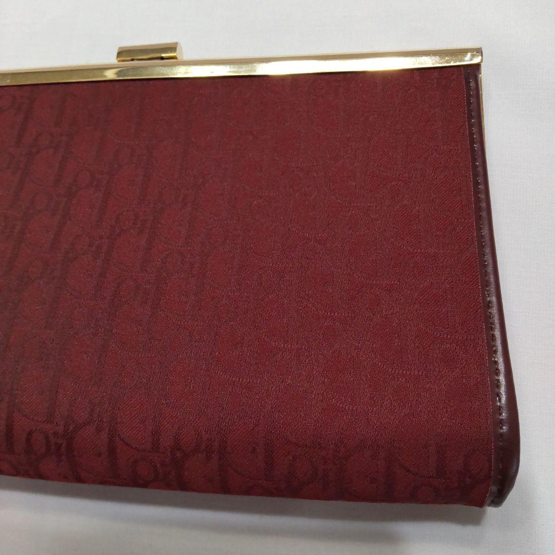 クリスチャン・ディオール　トロッター　クラッチバッグ　ワインレッド