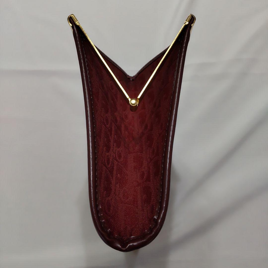 クリスチャン・ディオール　トロッター　クラッチバッグ　ワインレッド