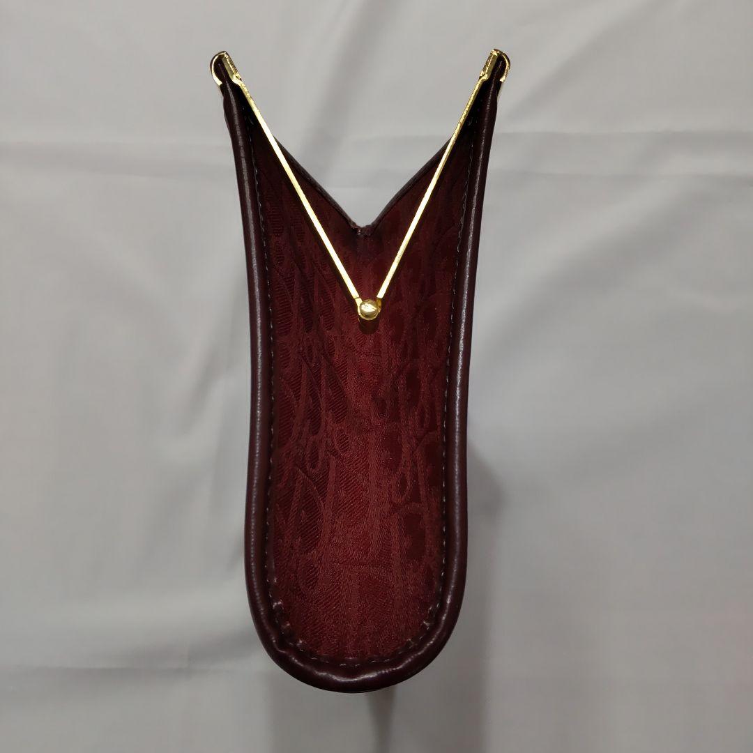 クリスチャン・ディオール　トロッター　クラッチバッグ　ワインレッド