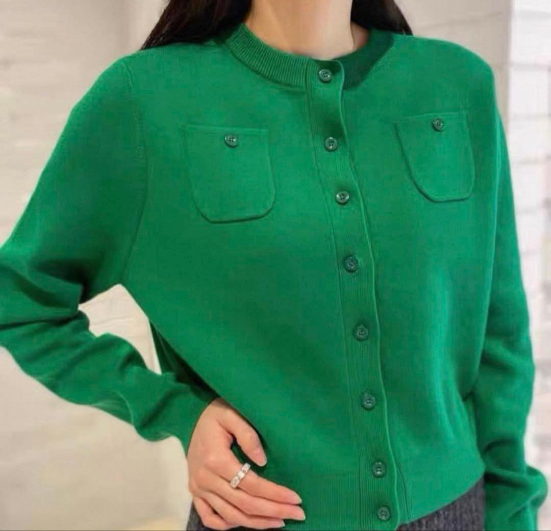 CABAN　キャバン 　コットンカシミヤ クルーネックカーディガン