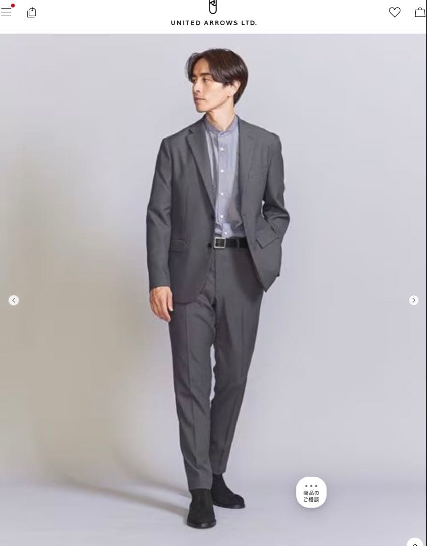 マイクロ ピンヘッド 2ボタン ジャケット　パンツ 【セットアップ】グレー　M