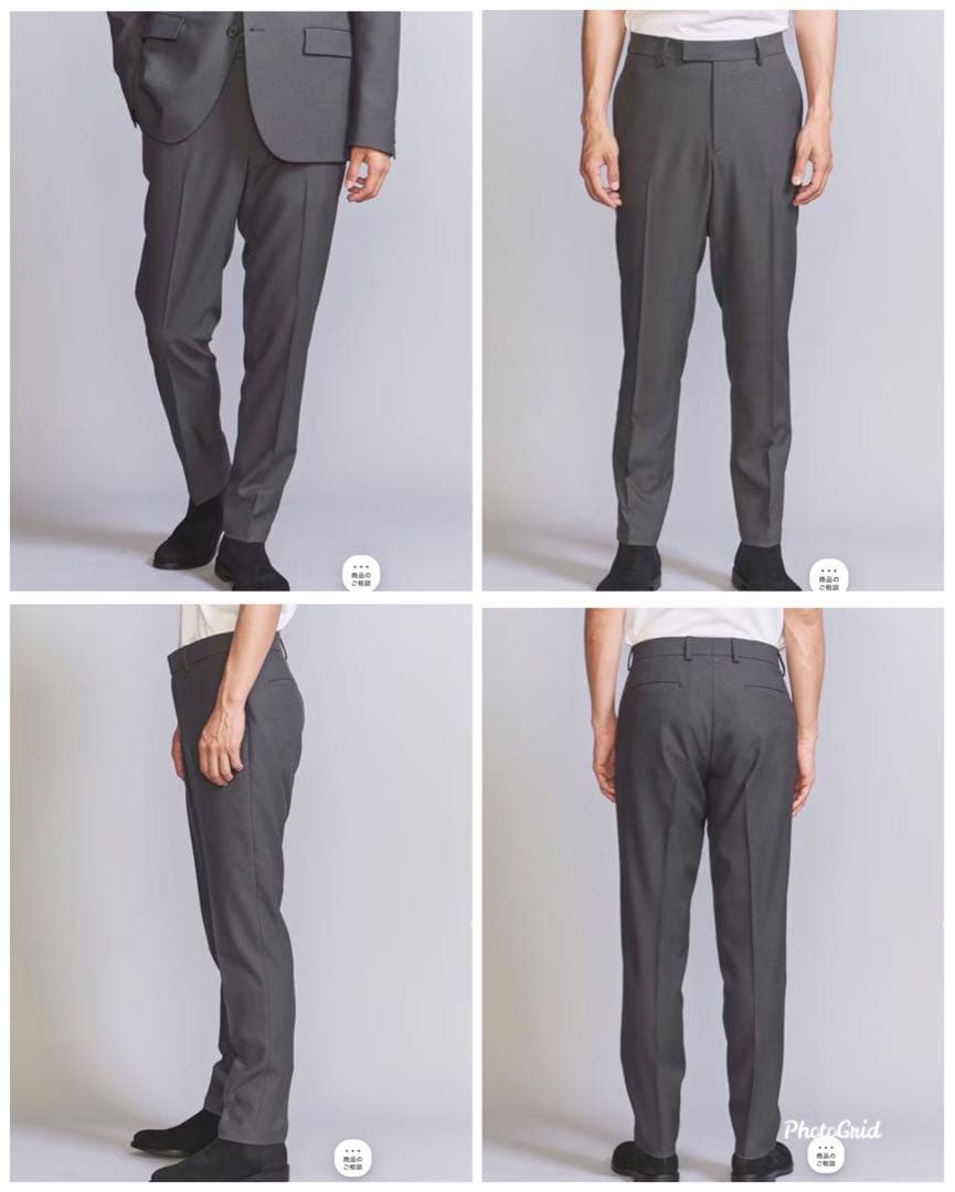 マイクロ ピンヘッド 2ボタン ジャケット　パンツ 【セットアップ】グレー　M