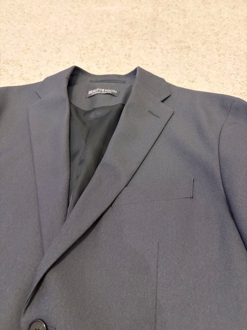 マイクロ ピンヘッド 2ボタン ジャケット　パンツ 【セットアップ】グレー　M