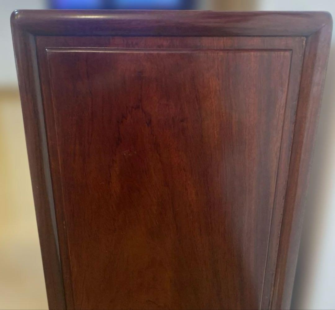 中国　唐木　チェスト　螺鈿細工　象嵌　5段　1点　引き出し　花梨　螺鈿