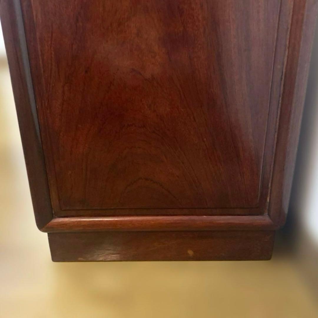 中国　唐木　チェスト　螺鈿細工　象嵌　5段　1点　引き出し　花梨　螺鈿