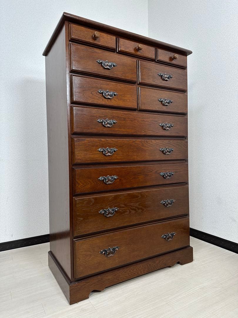 越後民芸家具 ハイチェスト 8段12杯 チェスト 収納箪笥 引き出し i1※