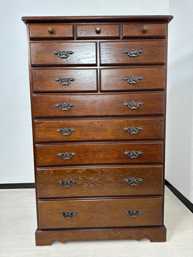 越後民芸家具 ハイチェスト 8段12杯 チェスト 収納箪笥 引き出し i1※