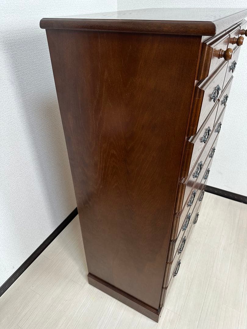 越後民芸家具 ハイチェスト 8段12杯 チェスト 収納箪笥 引き出し i1※