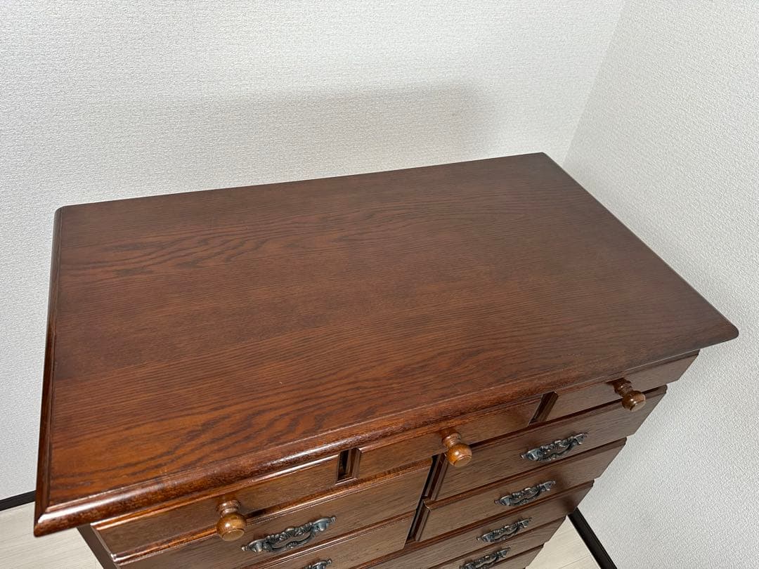 越後民芸家具 ハイチェスト 8段12杯 チェスト 収納箪笥 引き出し i1※