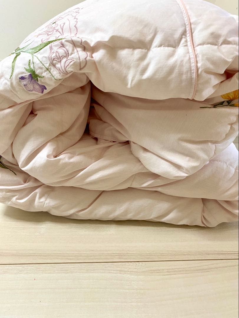 ■さくら■美品　丸八真綿　肌掛け布団　ホワイトグースダウン93% シングル