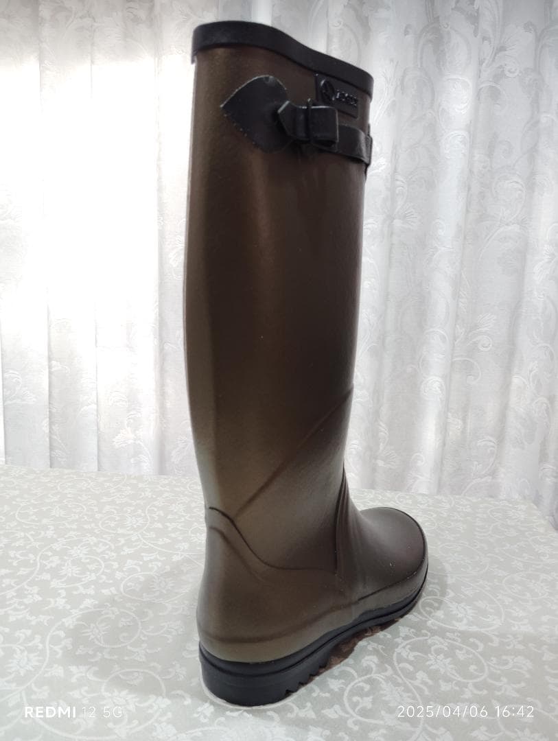 未使用　AIGLE　レインブーツ　ブロンズ色