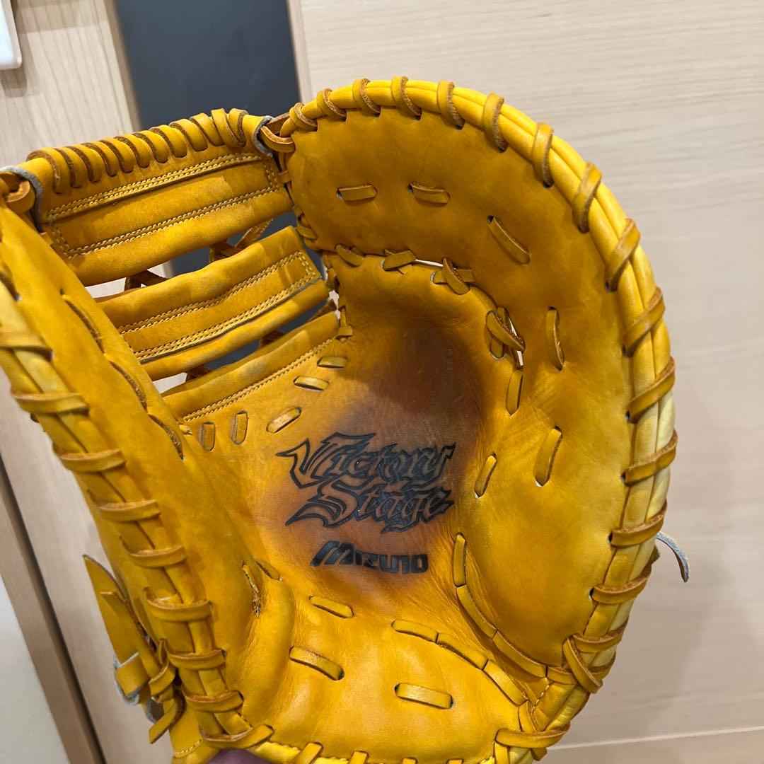 超美品抜群型　Mizuno ビクトリーステージ　軟式ファーストミット　限定ラベル