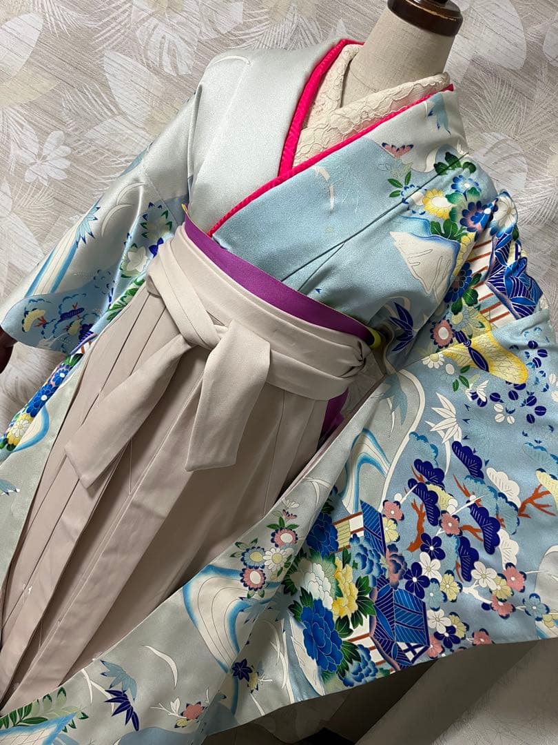 振袖 正絹振袖　卒業式着物　袴　成人式振袖13参り　十三詣り　アンティーク振袖