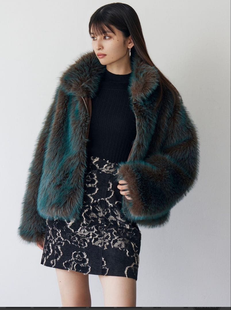 【新品未使用未開封】MURUA MIXフェイクファーブルゾン