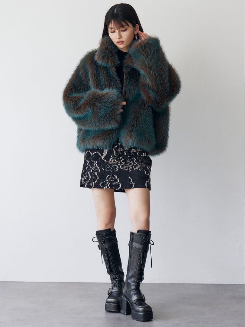 【新品未使用未開封】MURUA MIXフェイクファーブルゾン