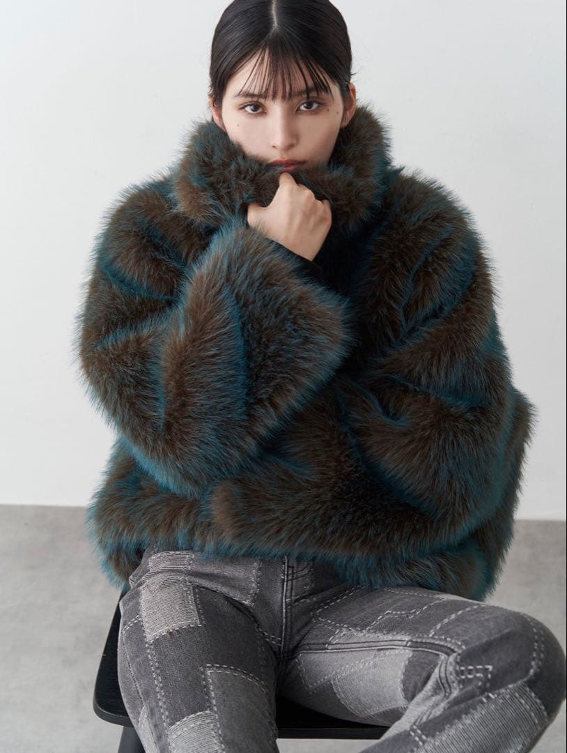 【新品未使用未開封】MURUA MIXフェイクファーブルゾン