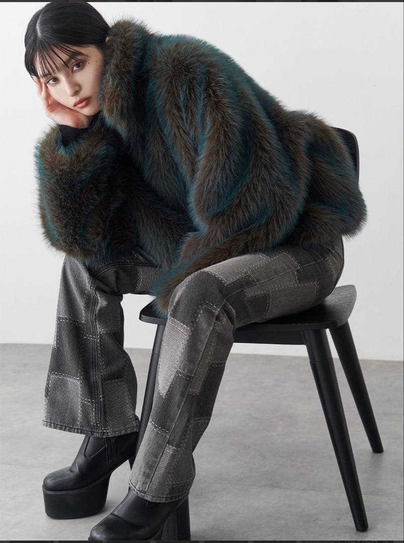 【新品未使用未開封】MURUA MIXフェイクファーブルゾン