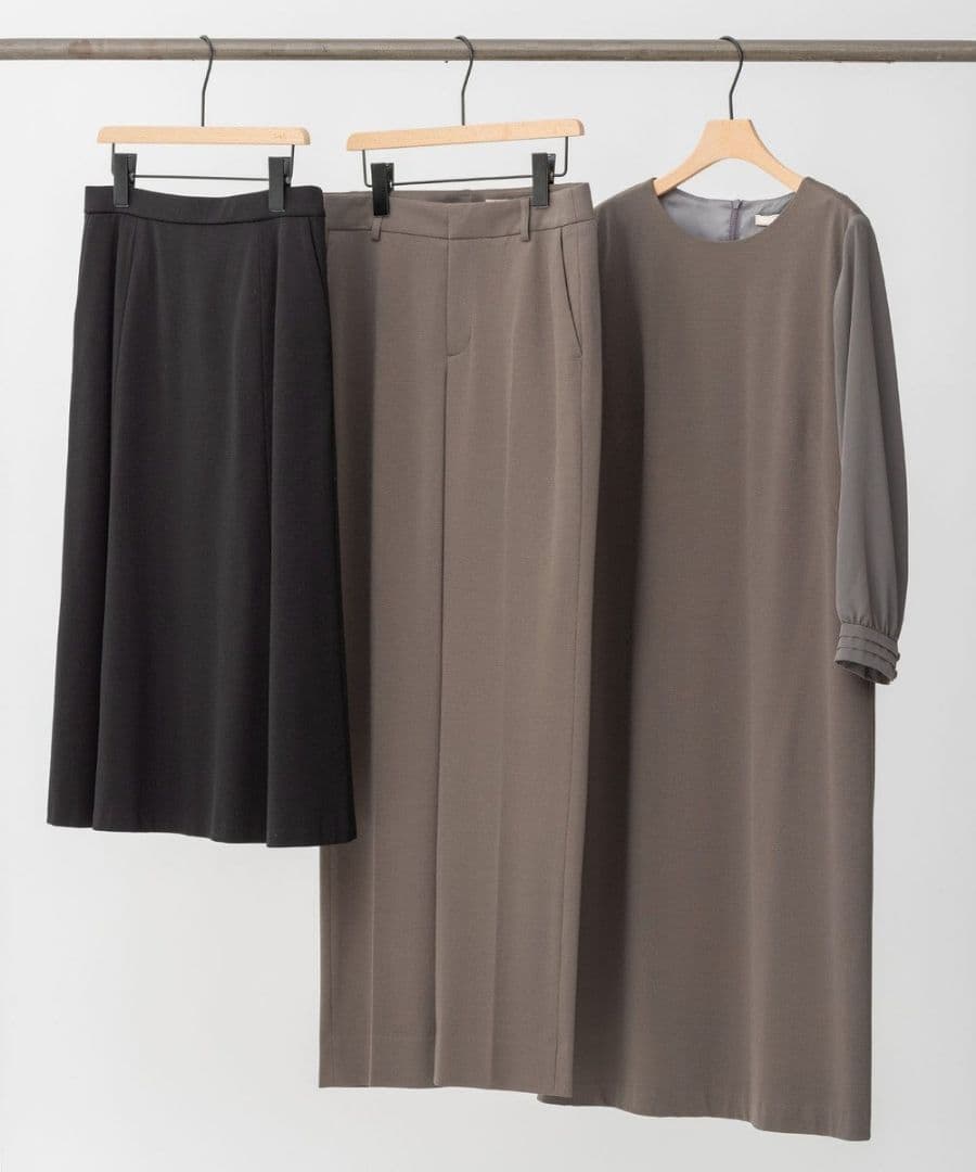 新品【洗える】WASHABLE PONTE シフトワンピース