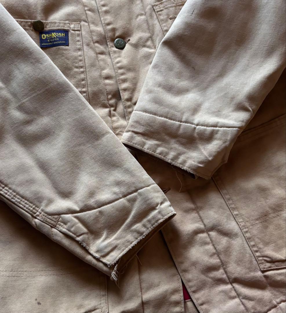 【雰囲気抜群】70s OSH KOSH USA製 ダック カバーオール フェード