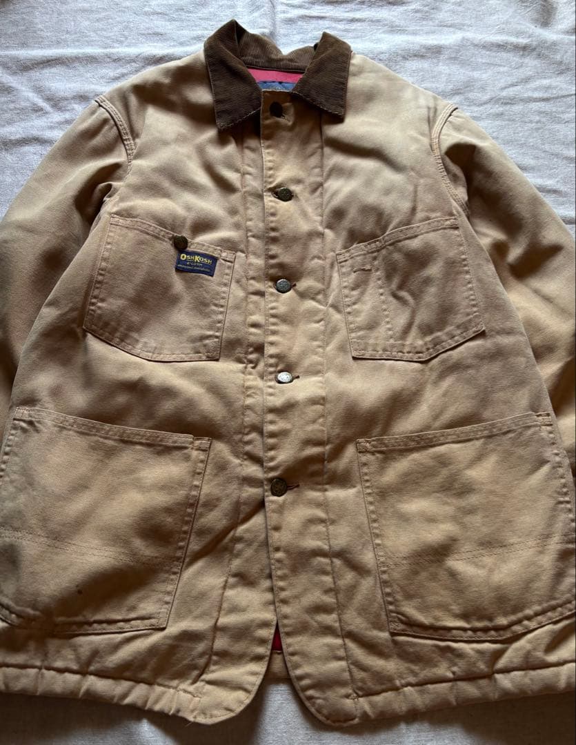 【雰囲気抜群】70s OSH KOSH USA製 ダック カバーオール フェード