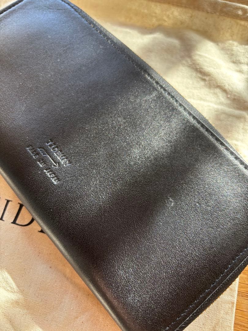 TIDEWAY ライトレザーラウンドファスナー長財布　ブラック