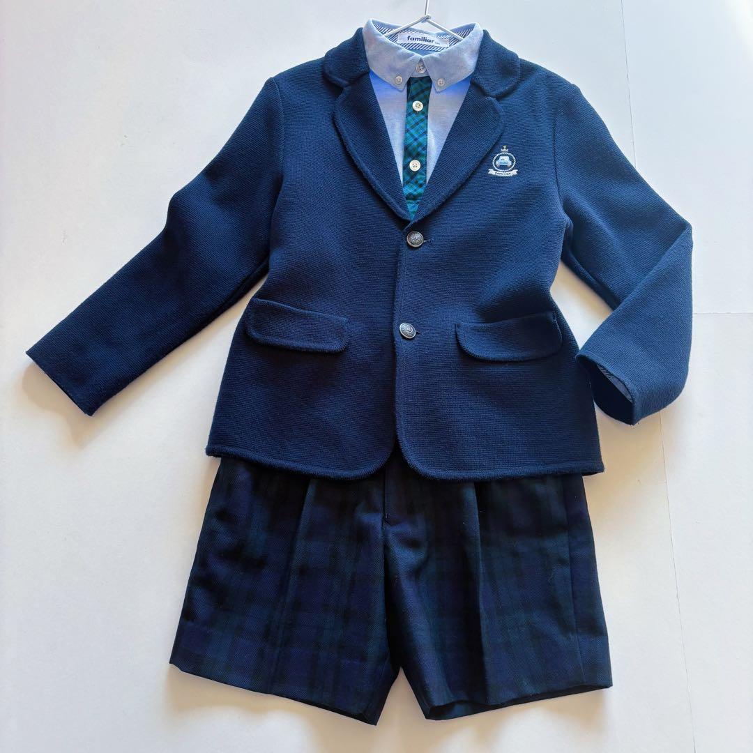 美品 familiar フォ－マルセット ジャケット シャツ パンツ 120
