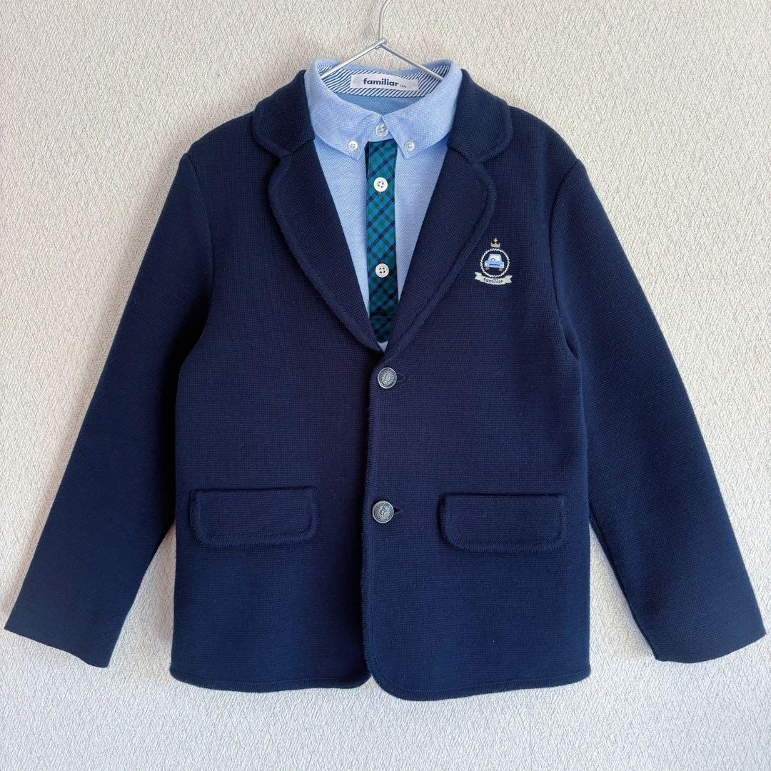 美品 familiar フォ－マルセット ジャケット シャツ パンツ 120