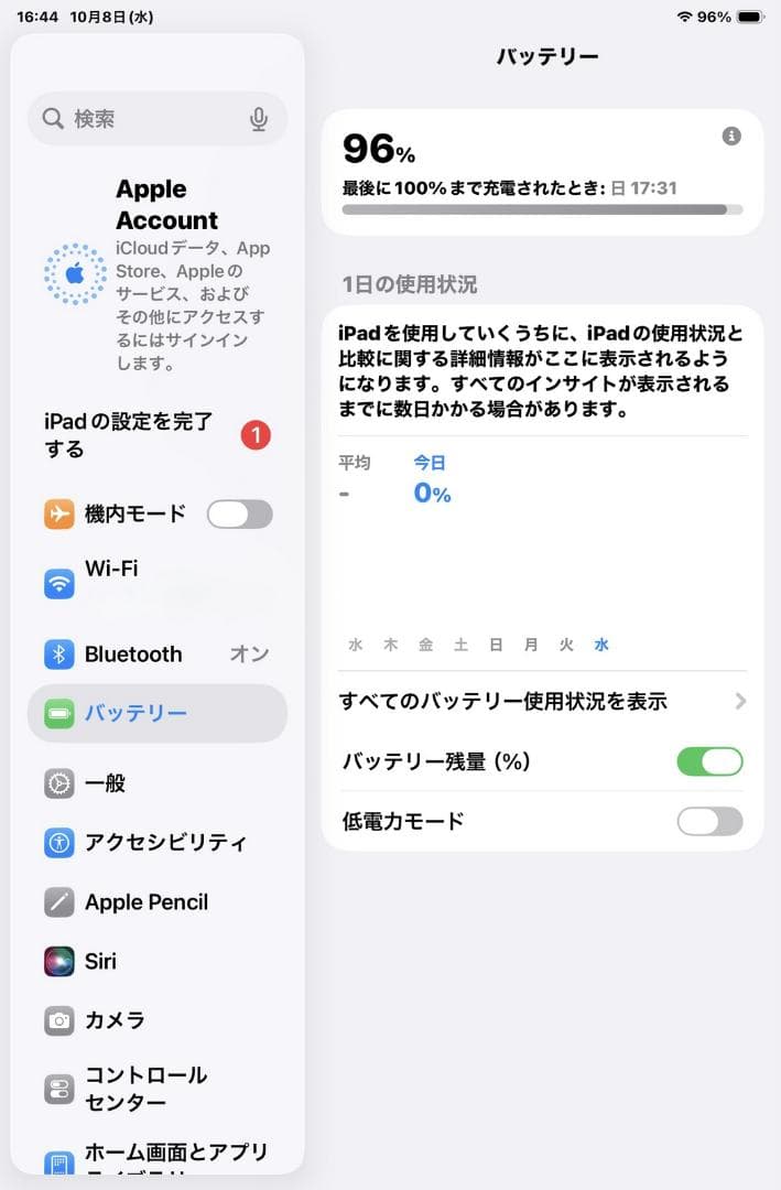 iPad mini (第6世代) 64GB スターライト　電池97％　Wifi