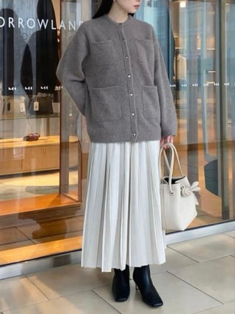 Ballsey フォックスヤク クルーネックカーディガンベージュ