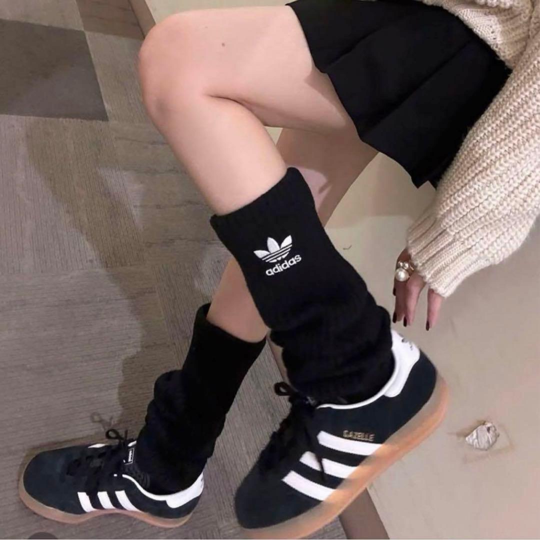 アディダスレッグウォーマー 2点セット 黒白