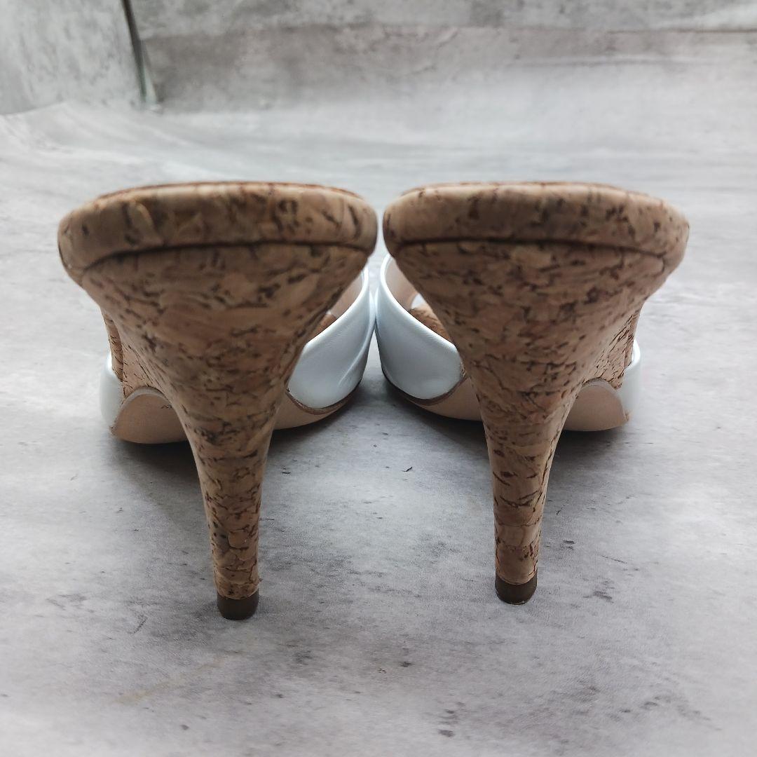 ✨未使用級✨ シャネル ホワイトレザーサンダル ウェッジソール 36