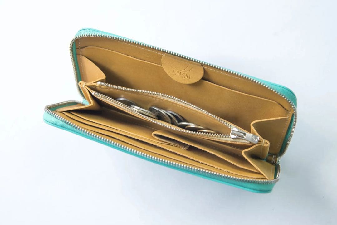 [新進工房] 極小長財布バタール-キャビアスキンレザー