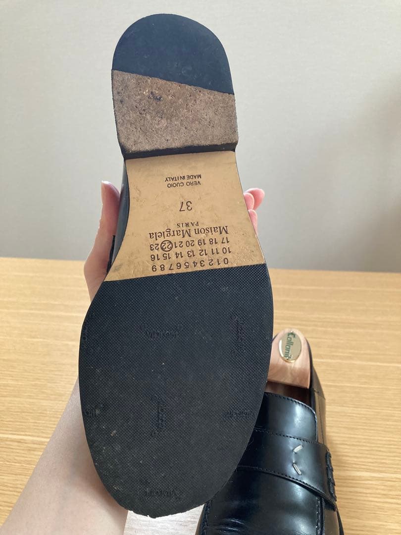 あんしん鑑定◎マルジェラローファー /黒 /普段23.5着用でちょうどのサイズ