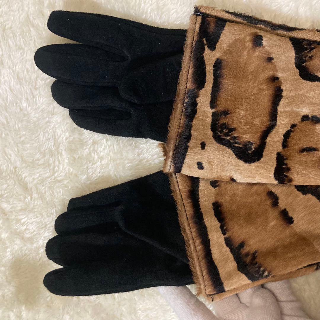 【最高級】ジョルジオアルマーニ シルクライナー ハラコ レザーグローブ 手袋 S