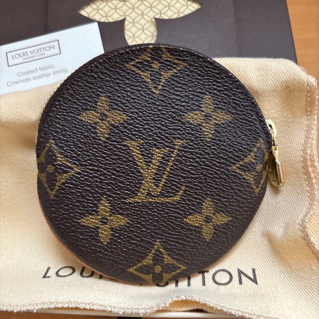 極美品　ルイヴィトン　モノグラム　ポルトモネロン　丸型　ケース