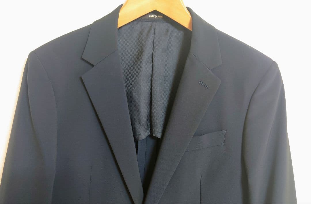 【新品、未使用】COMME CA MEN ネイビー ビジネススーツ
