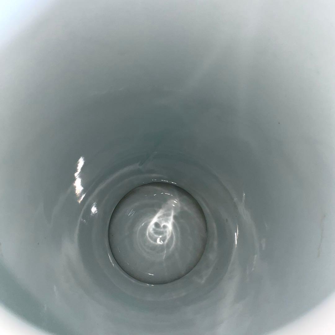 特大花瓶 有田焼 深川製磁 瑠璃牡丹ルリ金彩 宮内庁御用達 花生 14号