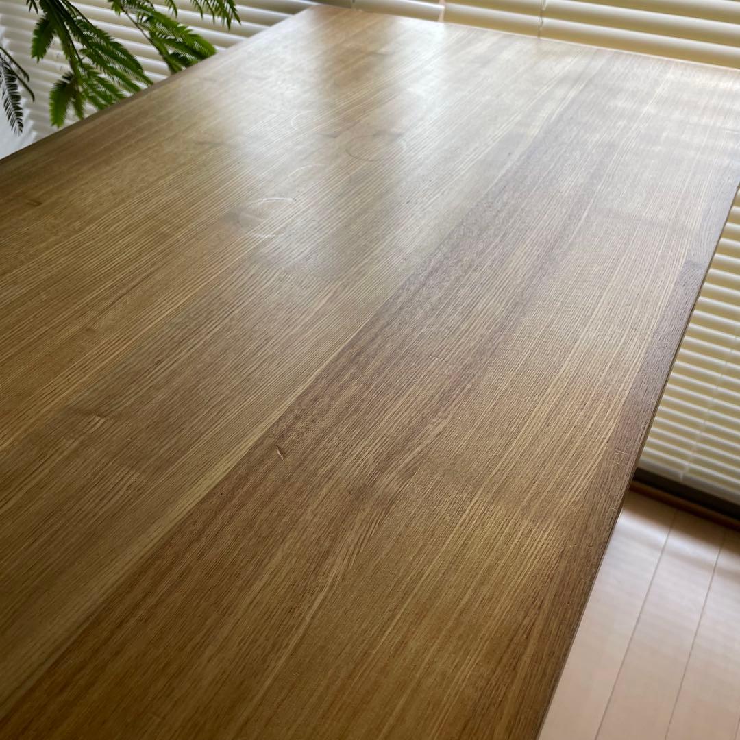 無印良品　タモ　無垢材　デスク