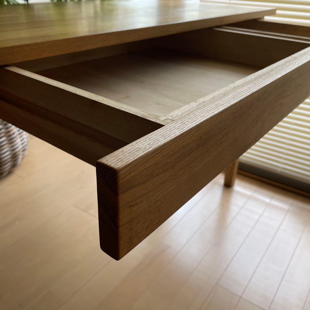無印良品　タモ　無垢材　デスク