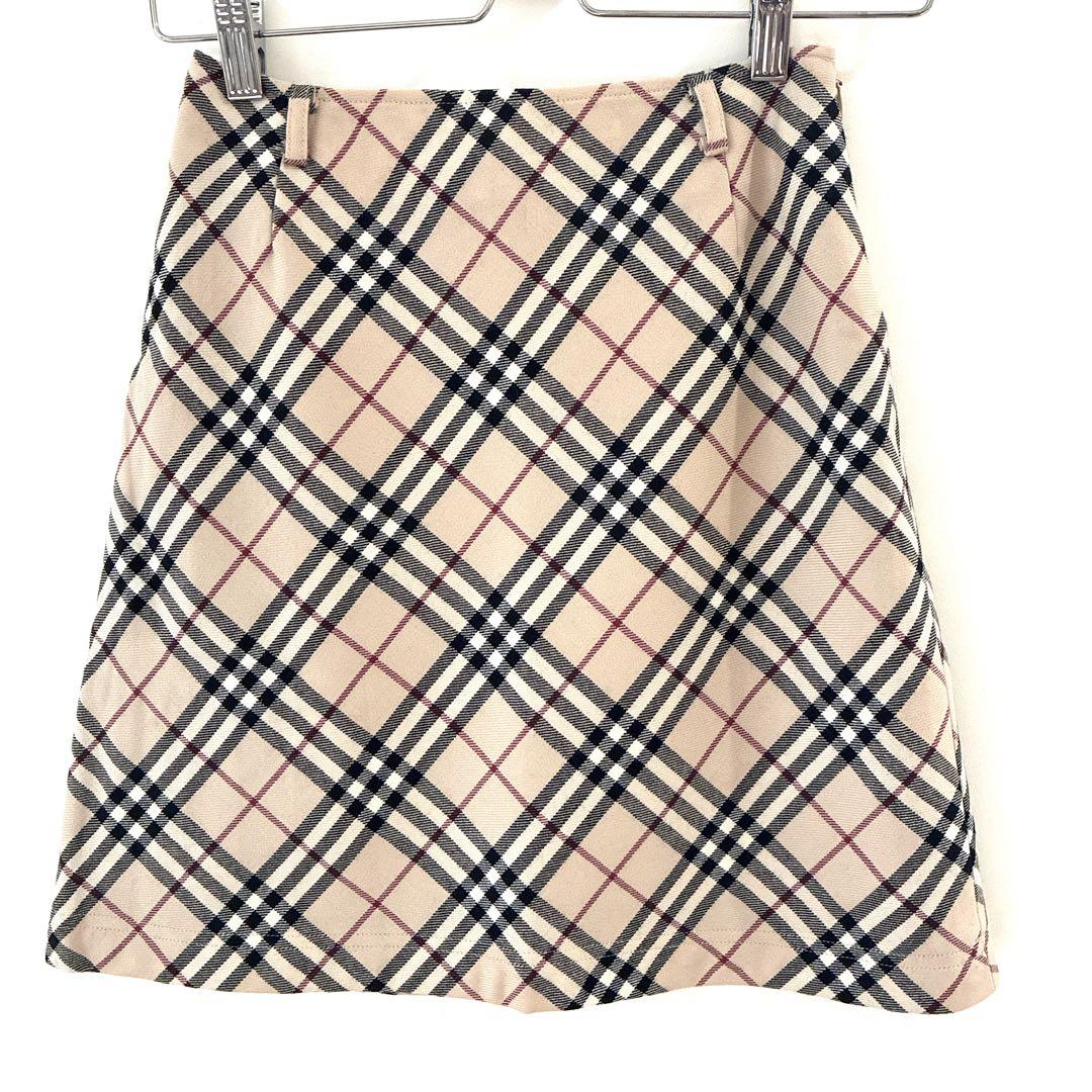 極美品　バーバリーブルーレーベル　ノバチェックミニスカート　サイズ36