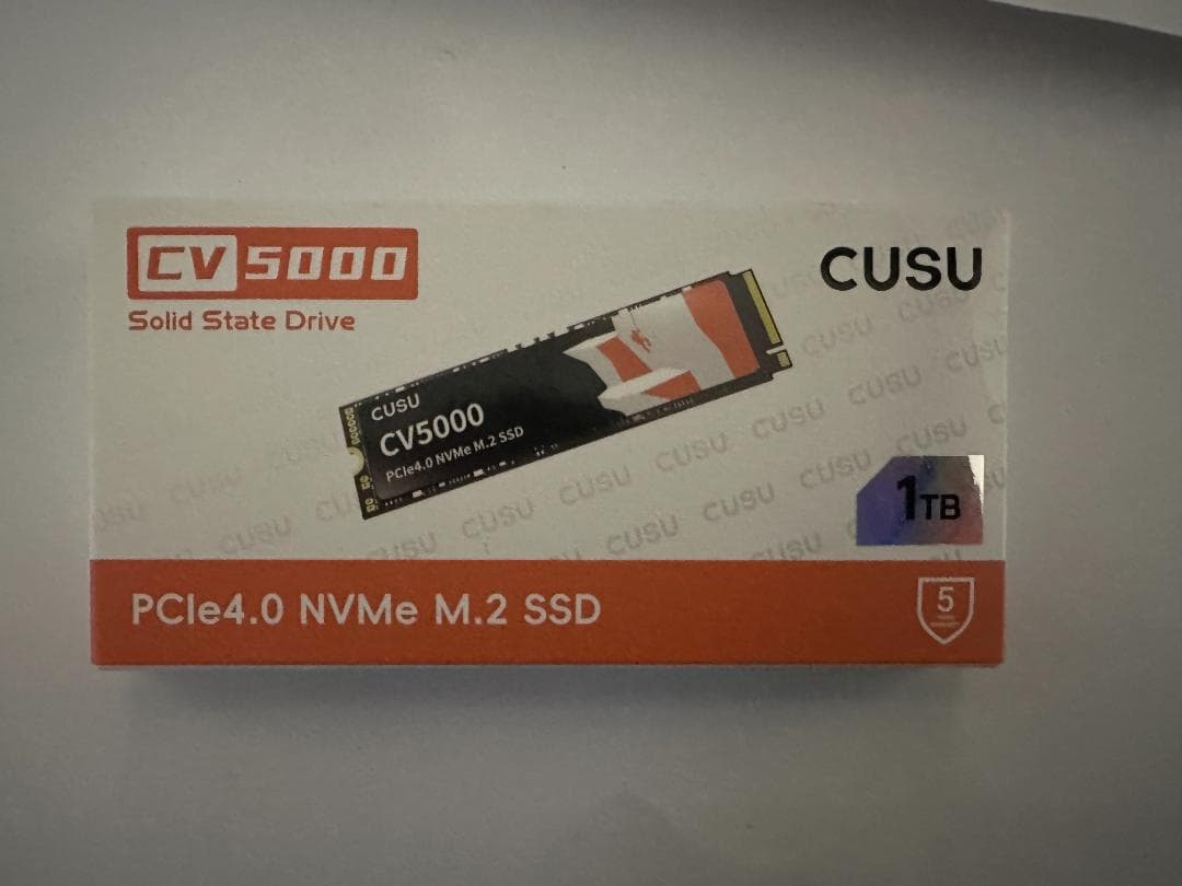 PCIe 4.0 NVMe SSD 1TB／動作確認済み