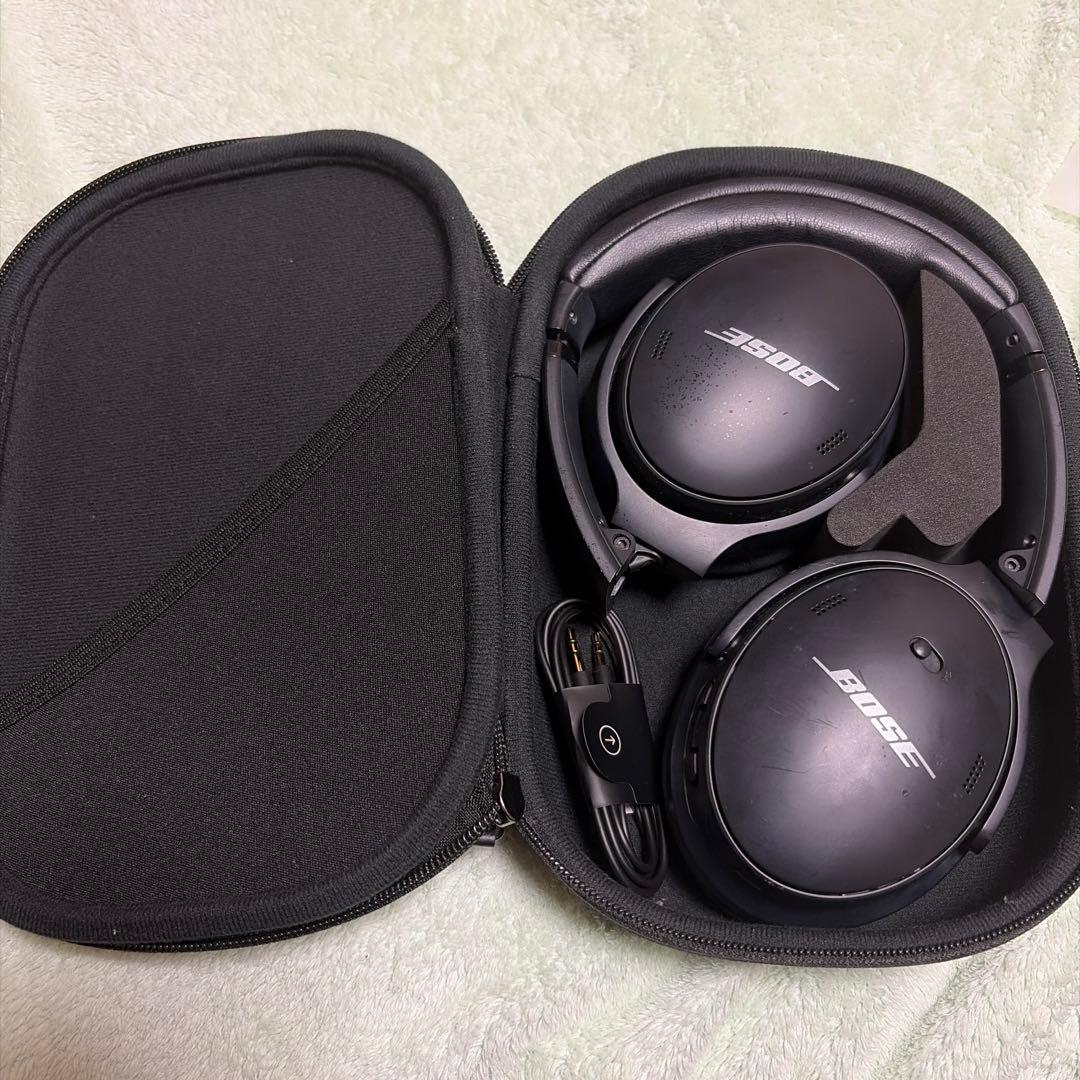 【値下げ可】BOSE ワイヤレスヘッドホン ブラック【消毒済】