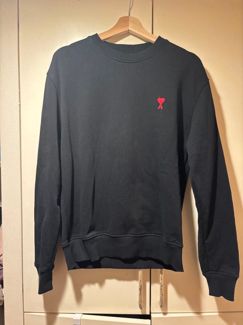 黒M アミパリス　正規品ブラックスウェット　　AMI PARIS ユニセックス