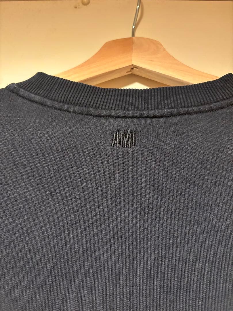 黒M アミパリス　正規品ブラックスウェット　　AMI PARIS ユニセックス