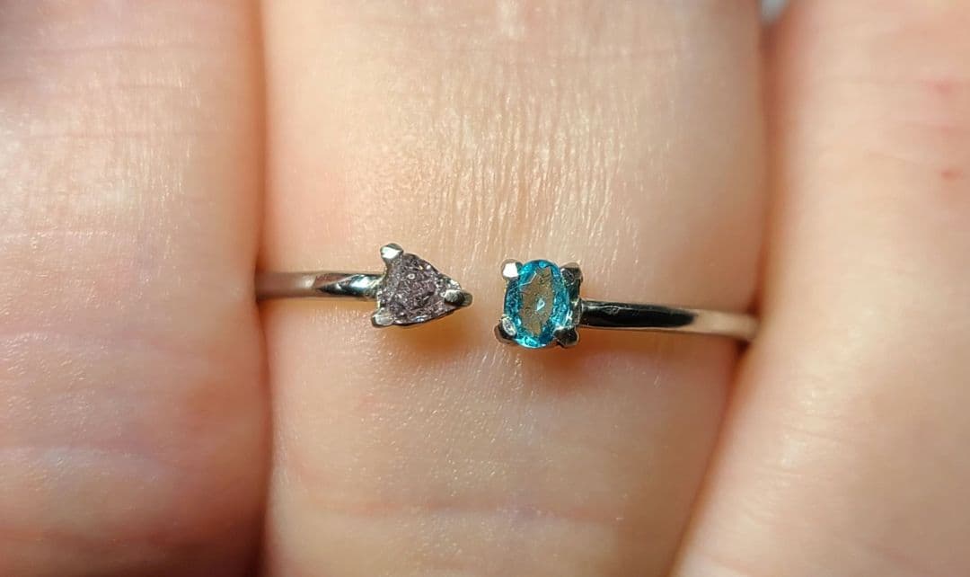 年内最後のお仕立て品の出品★バターリャパライバトルマリン&ピンクダイヤモンド★