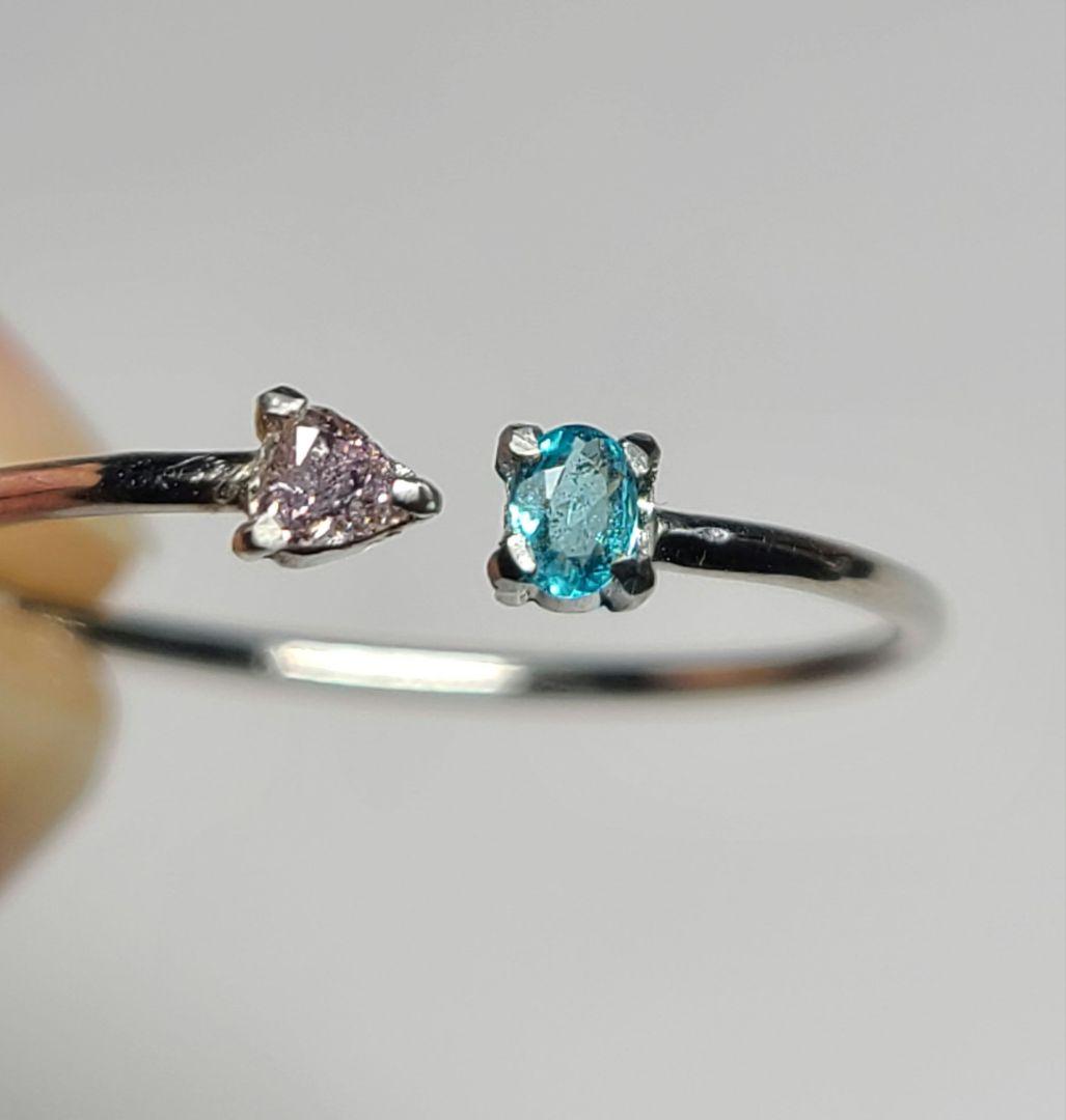 年内最後のお仕立て品の出品★バターリャパライバトルマリン&ピンクダイヤモンド★