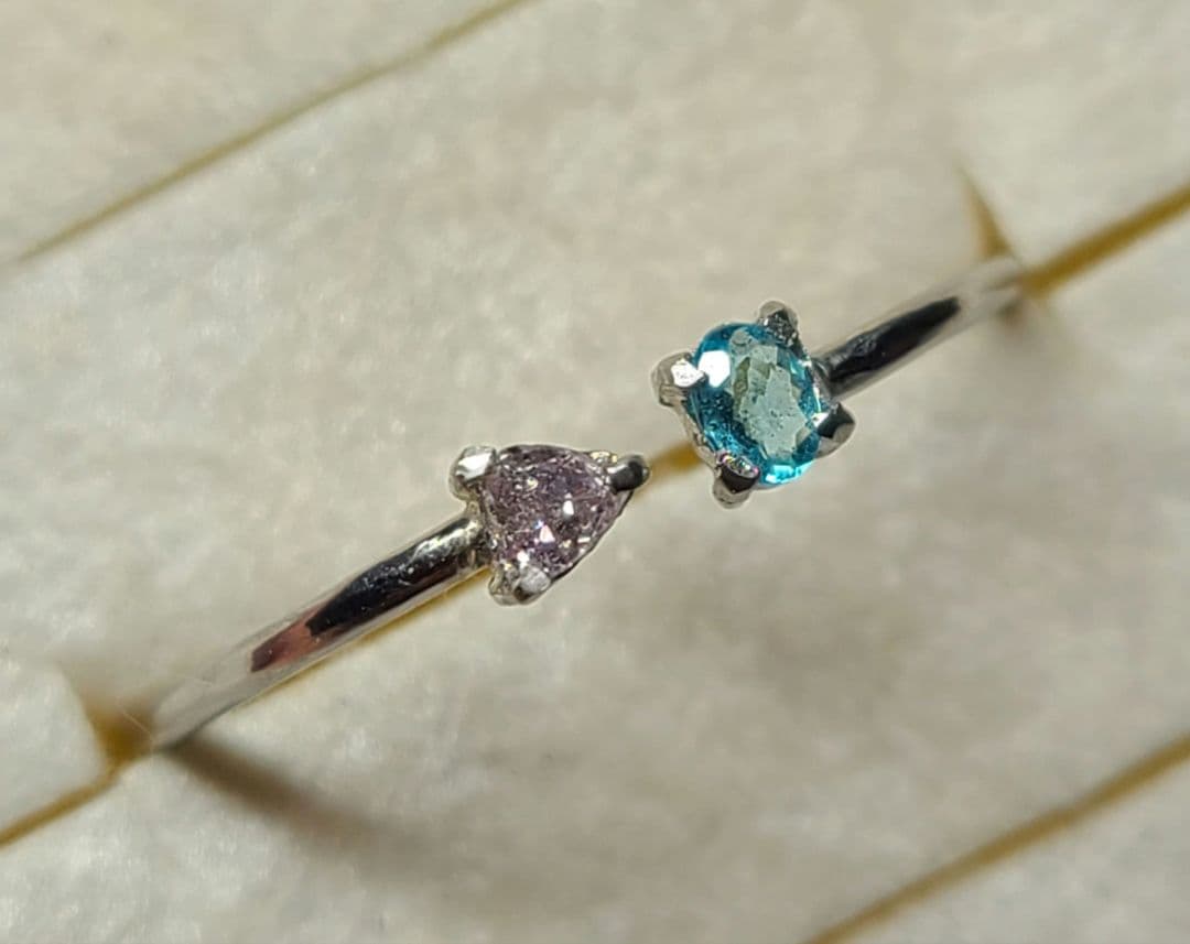 年内最後のお仕立て品の出品★バターリャパライバトルマリン&ピンクダイヤモンド★