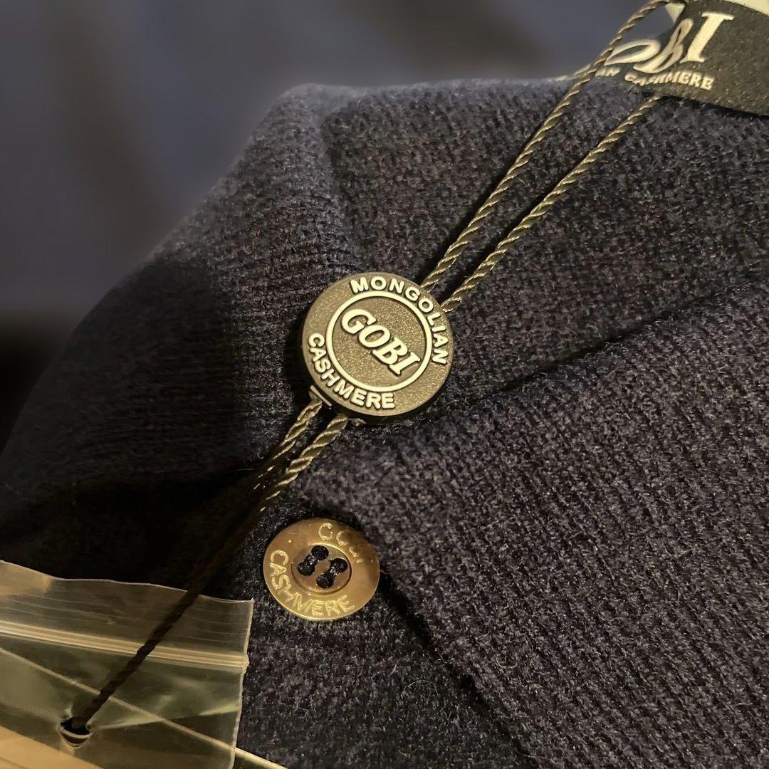 【GOBI】 カシミヤ100% ポロシャツ　ネイビー　サイズM タグ付き