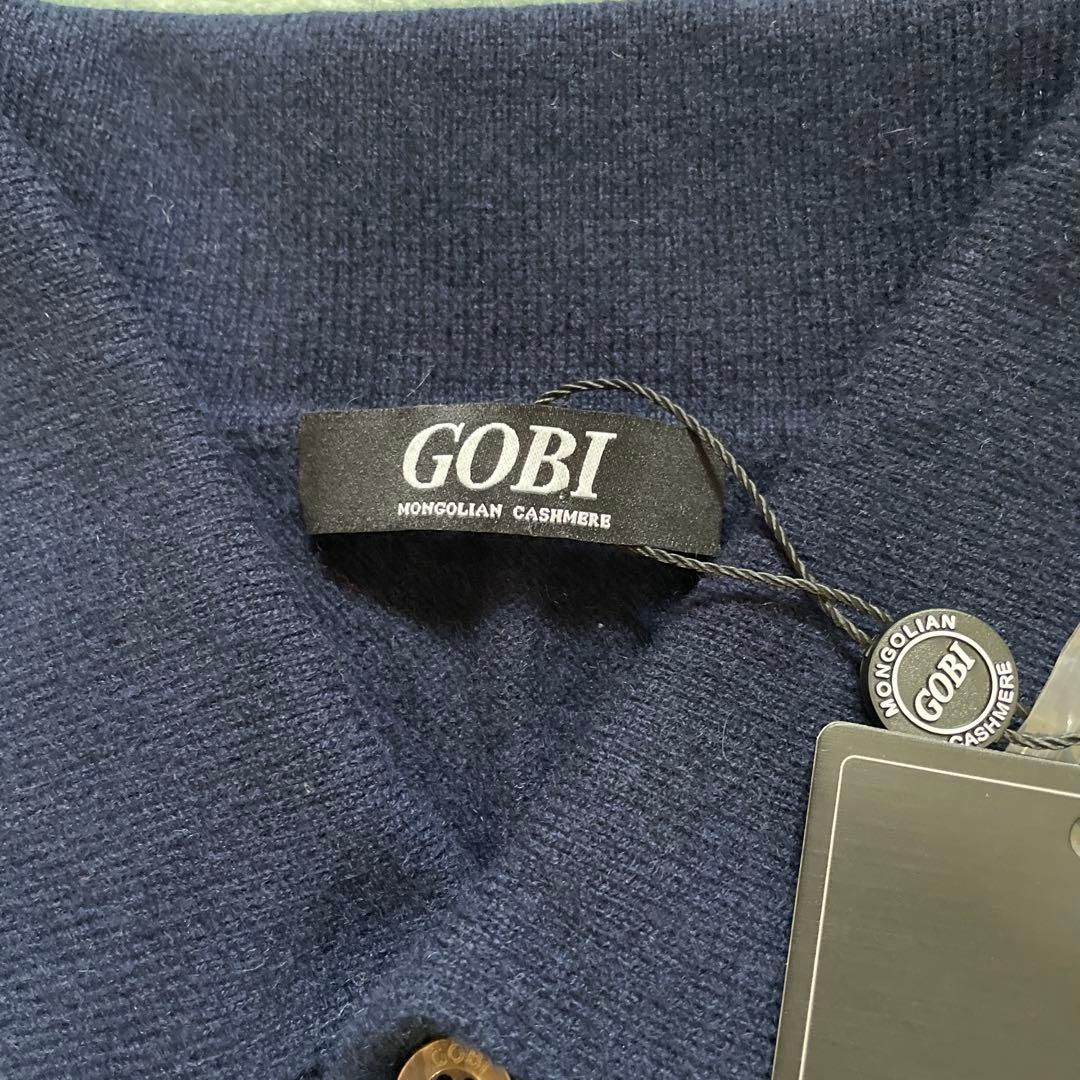 【GOBI】 カシミヤ100% ポロシャツ　ネイビー　サイズM タグ付き